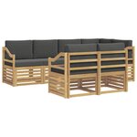 vidaXL Ensemble de canapés d'extérieur 7 pc Blanc et anthracite