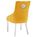 vidaXL Chaise de salle à manger Jaune Velours