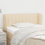 vidaXL Tête de lit avec oreilles Crème 93x23x78/88 cm Tissu