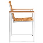 vidaXL Chaises de jardin lot de 8 avec coussins Bois d'acacia solide