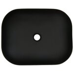 vidaXL Vasque à poser gris/noir rectangulaire 48x37 5x13 5cm céramique