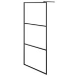 vidaXL Paroi de douche à l'italienne à verre ESG Noir 90x195 cm