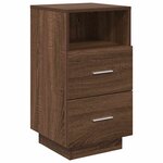 vidaXL Tables de chevet 2 Pièces avec 2 tiroirs chêne marron 36x36x68 cm