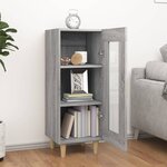 vidaXL Buffet Sonoma gris 34 5x34x90 cm Bois d'ingénierie
