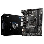 Msi h410m-pro carte mère intel h410 lga 1200 micro atx