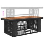 vidaXL Ensemble de salle à manger pour jardin 4 Pièces Noir et Crème