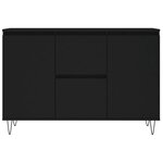 vidaXL Buffet noir 104x35x70 cm bois d’ingénierie