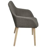 vidaXL Chaises à manger lot de 2 gris clair tissu et chêne massif