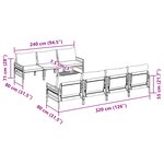 vidaXL Ensemble de canapé de jardin avec coussin avec oreiller 8 Pièces Anthracite