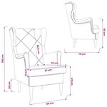 vidaXL Fauteuil Vert Mer Velours