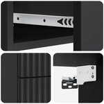 vidaXL Cabinet de chevet mural avec tiroir Noir 34 5 x 33 x 40 cm