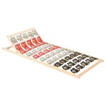 vidaXL Cadre de lit 12 lattes tête de lit réglable 80x200 cm