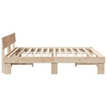 vidaXL Cadre de lit Marron 200 x 200 cm Bois massif en pin