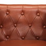 vidaXL Fauteuil marron cuir véritable
