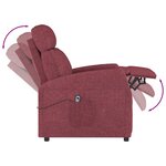 vidaXL Fauteuil inclinable électrique Rouge bordeaux Tissu