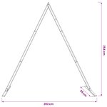 vidaXL Arche de mariage Marron Clair 202 x 95 x 254 cm
