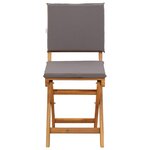 vidaXL Chaises de bistrot d'extérieur 6 Pièces Gris foncé 38 x 46 x 85 cm