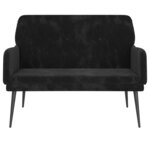 Banc banquette 108 x 79 x 79 cm velours noir 02_0010485