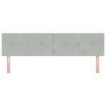 vidaXL Tête de lit Gris clair 180 cm Velours