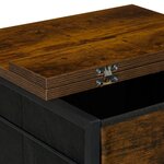 Caisson de bureau à roulettes rangement documents 80 x 40 x 60 cm en métal noir 13_0017189
