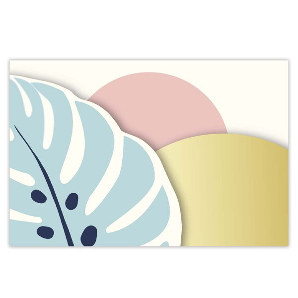 Carte De Vœux Motif Palmiers - Or - Draeger paris