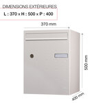Boite à colis atout blanc 9010 mat sablé