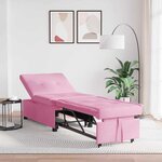 vidaXL Canapé-Lit Rose 194 x 67 x 37 cm tissu