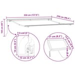 vidaXL Auvent avec Blanc 3 5 x 2 5 m Métal