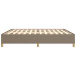 vidaXL Cadre de lit sans matelas taupe 200x200 cm tissu