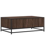 vidaXL Table basse chêne marron 90x57x35 cm bois d'ingénierie et métal