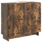 vidaXL Buffet Chêne fumé 89 x 34 5 x 80 cm Bois d'ingénierie