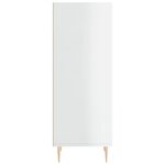 vidaXL Buffet blanc brillant 34 5x32 5x90 cm bois d'ingénierie