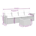 vidaXL Salon de jardin avec coussins 5 Pièces beige résine tressée
