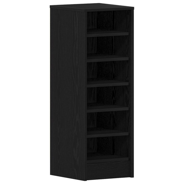 Armoire à chaussures vidaXL en chêne noir 31 5x35x90 cm en bois reconstitué