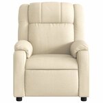 vidaXL Fauteuil de massage inclinable Crème Tissu