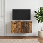 vidaXL Meuble TV mural Bois ancien 59 5 x 41 x 30 cm Bois d'ingénierie