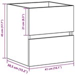 vidaXL Meuble de Lavabo de Salle de Bain Bois Ancien 41 x 38 5 x 45 cm