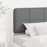 vidaXL Tête de lit capitonnée Blanc et gris clair 90 cm Pin massif