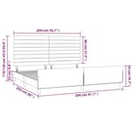 vidaXL Cadre de lit avec tête de lit Gris foncé 200x200 cm Velours