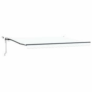 vidaXL Auvent Rétractable with Blanc 450 × 350 cm tissu