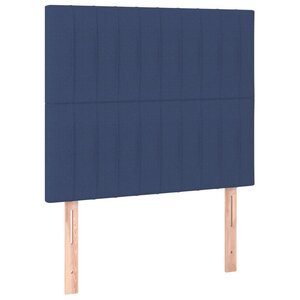 vidaXL Tête de lit Bleu 90x5x118/128 cm Tissu