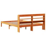 vidaXL Cadre de lit et tête de lit sans matelas cire marron 160x200 cm