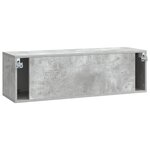 vidaXL Meuble TV mural Gris béton 98 x 31 x 30 cm Bois d'ingénierie