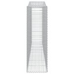 vidaXL Paniers à gabions arqués 10 Pièces 400x50x160/180 cm fer galvanisé