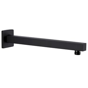 vidaXL Bras de support de douche Carré Acier inoxydable 201 Noir 30 cm
