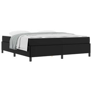 vidaXL Cadre de lit avec matelas Noir 180 x 200 cm tissu