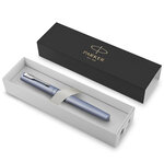 PARKER VECTOR XL Stylo plume  laque bleu-argent métallisée sur laiton  plume moyenne  encre bleue  Coffret cadeau