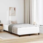 vidaXL Lit avec matelas Blanc pur 120 x 190 cm Faux cuir