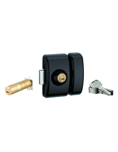 THIRARD - Verrou universel Transit 2 ajustable  double cylindre  noir  5 clés - THIRARD