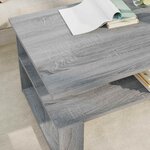 vidaXL Table basse Gris Sonoma 90 x 50 x 40 cm Bois d'ingénierie